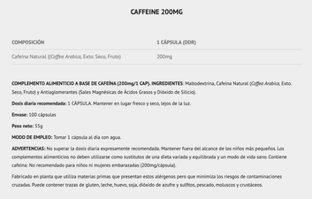 CAFEINA SCIENTIFFIC 100 CAPS